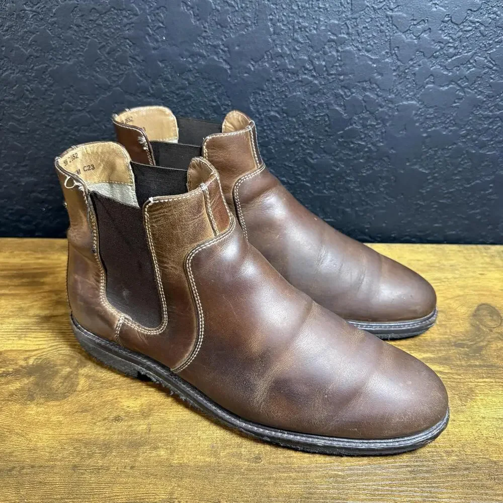 Johnston & Murphy 59 2652 Brown Leather Chelsea Boots Mens Size 9.5 M